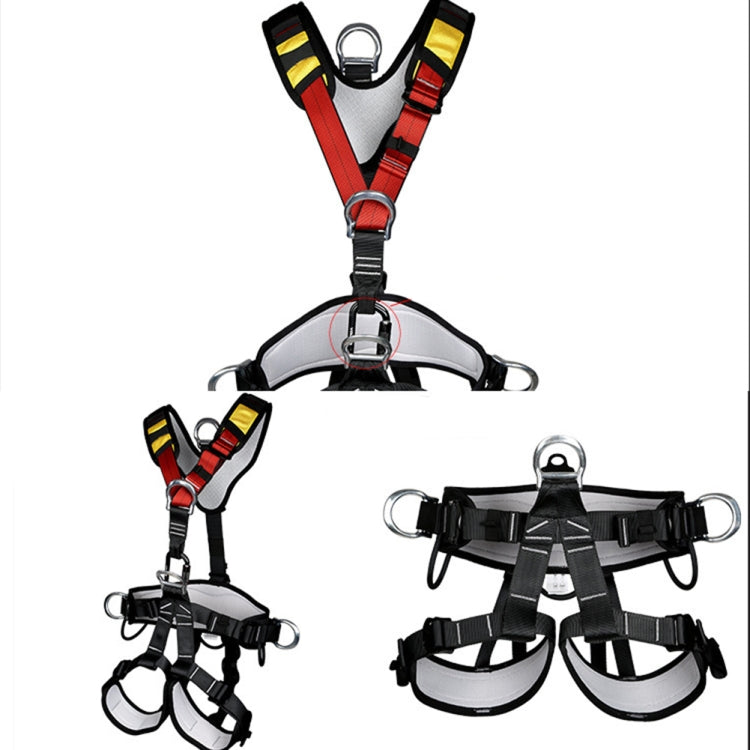 XINDA XDA9516 Outdoor Climbing Polyester High-Strength Rope Adjustable Descender Full-Body Safety Harness