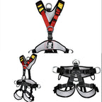 XINDA XDA9516 Outdoor Climbing Polyester High-Strength Rope Adjustable Descender Full-Body Safety Harness