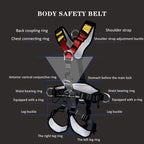 XINDA XDA9516 Outdoor Climbing Polyester High-Strength Rope Adjustable Descender Full-Body Safety Harness