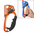XINDA TP-8606 Outdoor Climbing Air Work Anti-Fall Handheld Rope Gripper for 8-12mm Diameter Rope Right (Orange)