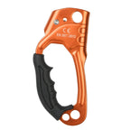 XINDA TP-8606 Outdoor Climbing Air Work Anti-Fall Handheld Rope Gripper for 8-12mm Diameter Rope Right (Orange)