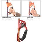 XINDA TP-8606 Outdoor Climbing Air Work Anti-Fall Handheld Rope Gripper for 8-12mm Diameter Rope Right (Orange)