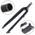 TOSEEK Ultra Light 26 Inch 385mm Mountain Bike Full Carbon Fork Straight Tube Disc Brake (Black)