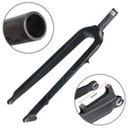 TOSEEK Ultra Light 26 Inch 385mm Mountain Bike Full Carbon Fork Straight Tube Disc Brake (Black)