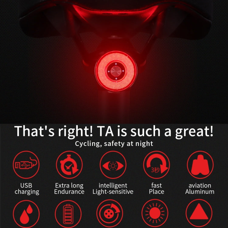 Antusi Q5 Bike Tail Light Automatic Brake Induction Lights