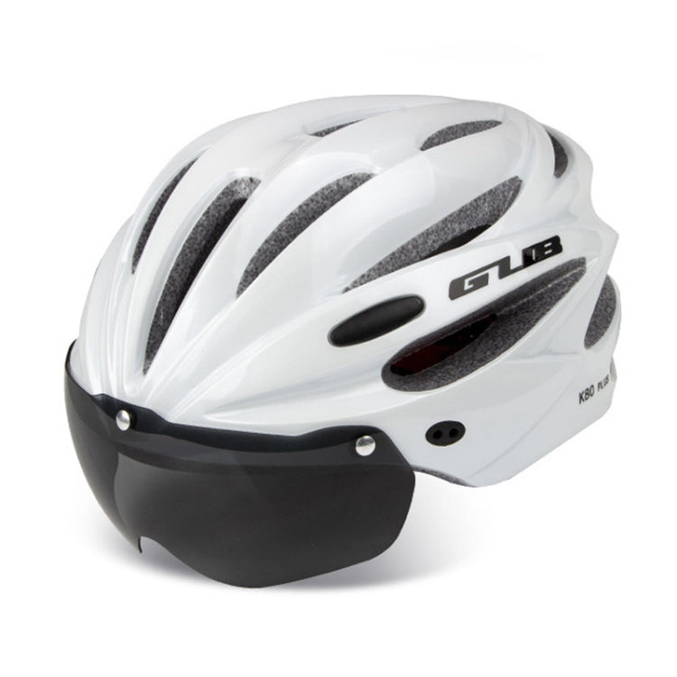 GUB K80 Plus Bicycle Helmet with Visor and Goggles (White)