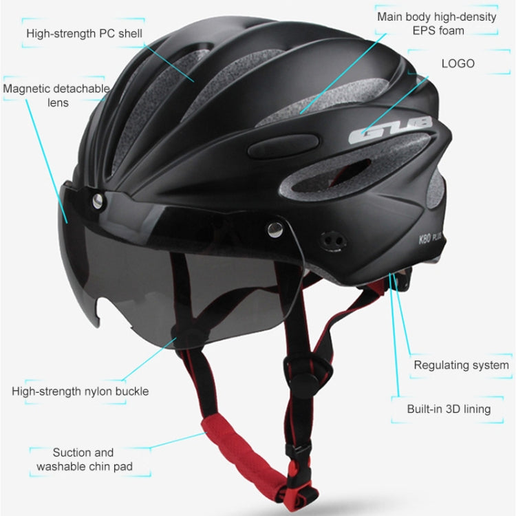 GUB K80 Plus Bicycle Helmet With Visor And Goggles (Fluorescent Green)