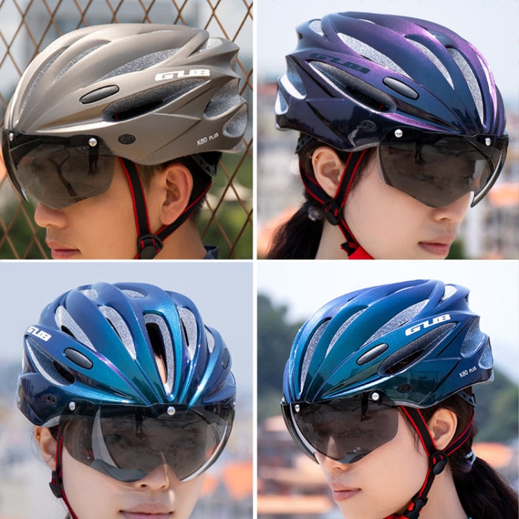 GUB K80 Plus Bike Helmet with Visor and Goggles (Red)