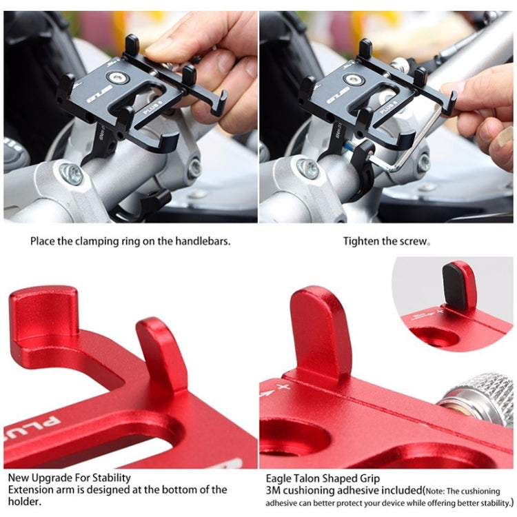 GUB Plus 6 Aluminum Alloy MTB Bicycle Phone Holder (Silver)