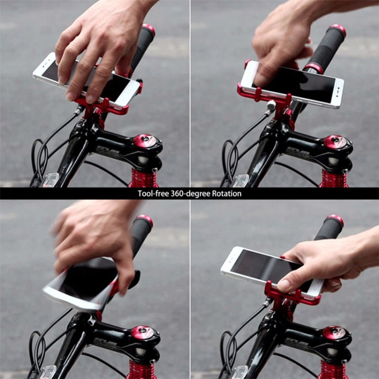 GUB Plus 6 Aluminum Alloy MTB Bike Phone Holder (Black)
