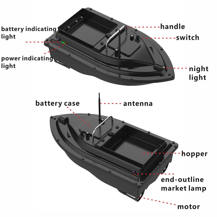 D16 Smart RC Fishing Bait Boat 2kg Load 500M