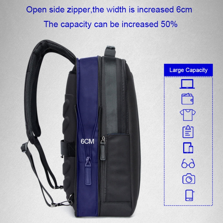 Bopai 751-006561 Large Capacity Business Casual Breathable Laptop Backpack with External USB Port, Size: 29 x 16 x 44 cm (Black)