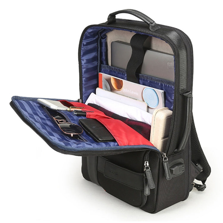 Bopai 751-006561 Large Capacity Business Casual Breathable Laptop Backpack with External USB Port, Size: 29 x 16 x 44 cm (Black)