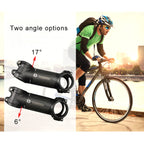 TOSEEK Street Mountain Bike Ultra-light Handlebar Stem Raiser Faucet, Size: 17 Degrees, 70mm (Matte)