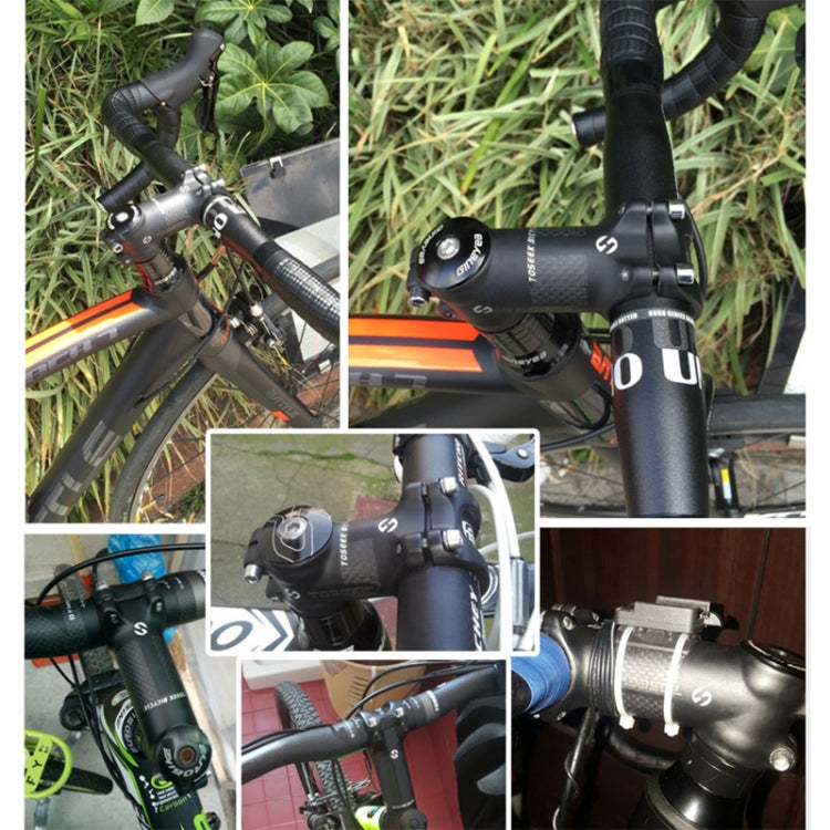 TOSEEK Street Mountain Bike Ultra-light Handlebar Stem Raiser Faucet, Size: 17 Degrees, 70mm (Matte)