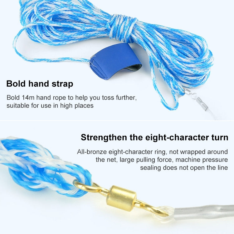 360 Flying Disc Monofilament Fishing Net, Height: 1.8 m