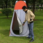 Clothing Change Tent with Window, Single, Size: 190x120x120cm (Orange)
