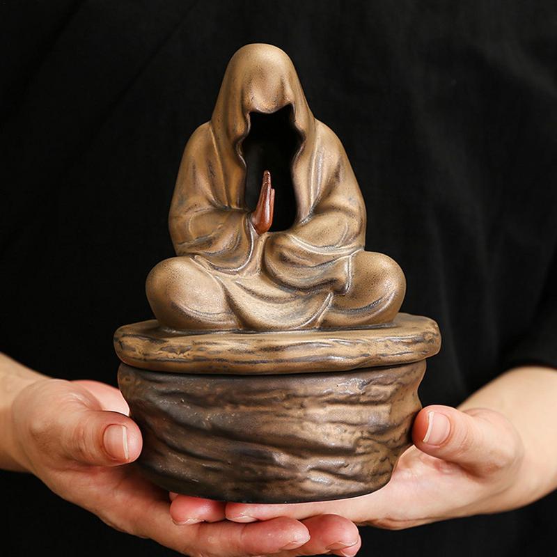 Meditative Monk Incense Holder
