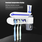 IcoolGadget Antibacteria UV Toothbrush Holder Automatic Toothpaste Dispenser Sterilize Home Cleaner Sterilize Bathroom Accessories Set