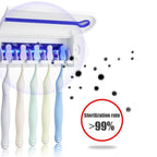 IcoolGadget Antibacteria UV Toothbrush Holder Automatic Toothpaste Dispenser Sterilize Home Cleaner Sterilize Bathroom Accessories Set