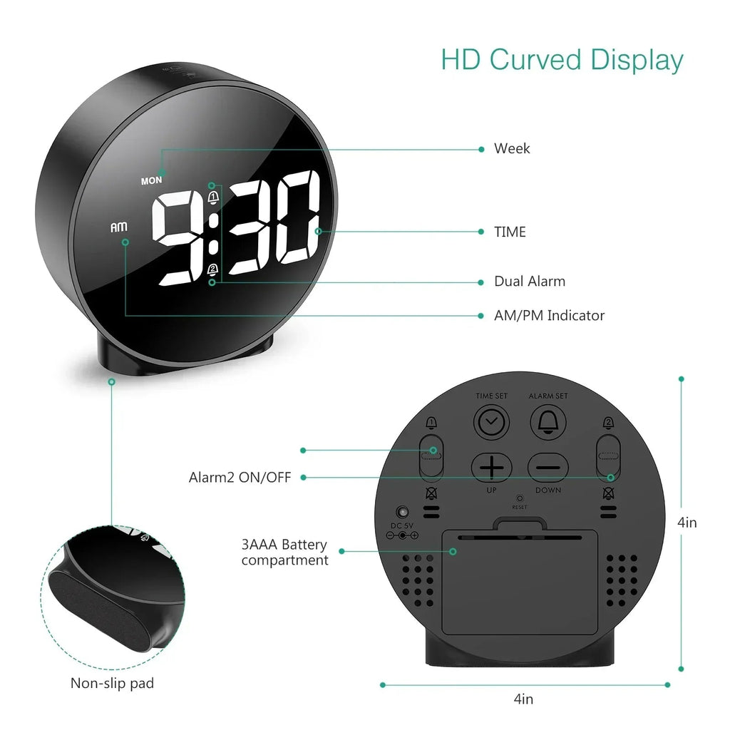 Light Source Digital Table Clock