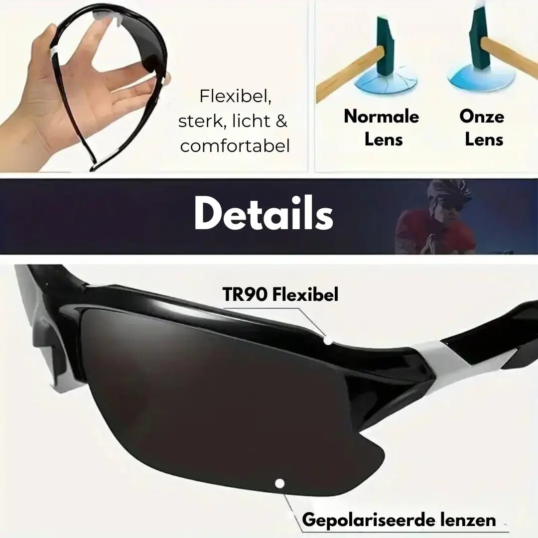Lightweight Polarized Sports Sunglasses with UV Protection