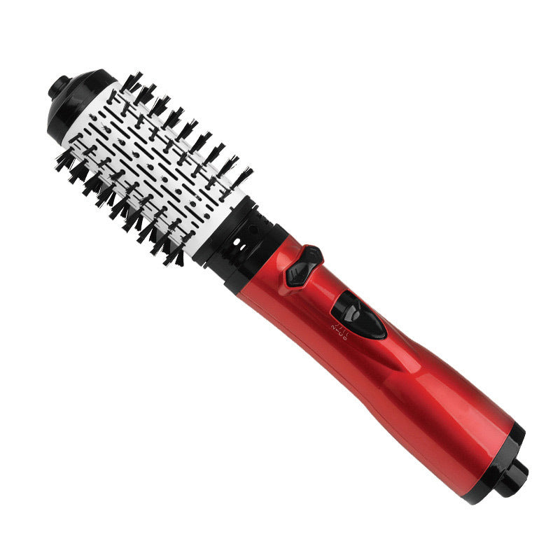 Rotating Hair Brush and Dryer 2 in 1 with Tourmaline Technology – Red-Black