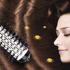 Rotating Hair Brush and Dryer 2 in 1 with Tourmaline Technology – Red-Black