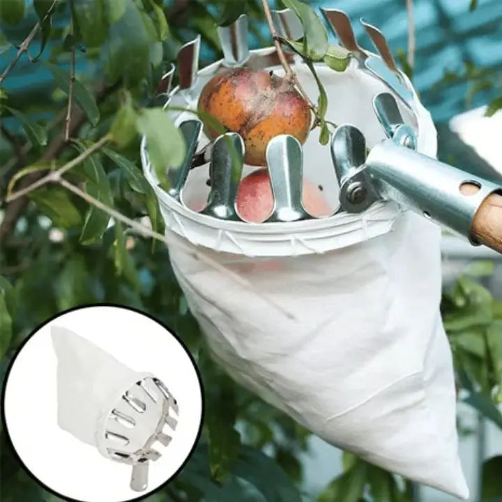 Fruit picking basket – Lightweight & with interchangeable bag (16 cm head)