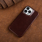 Oil Wax Genuine Leather Apple iPhone Case