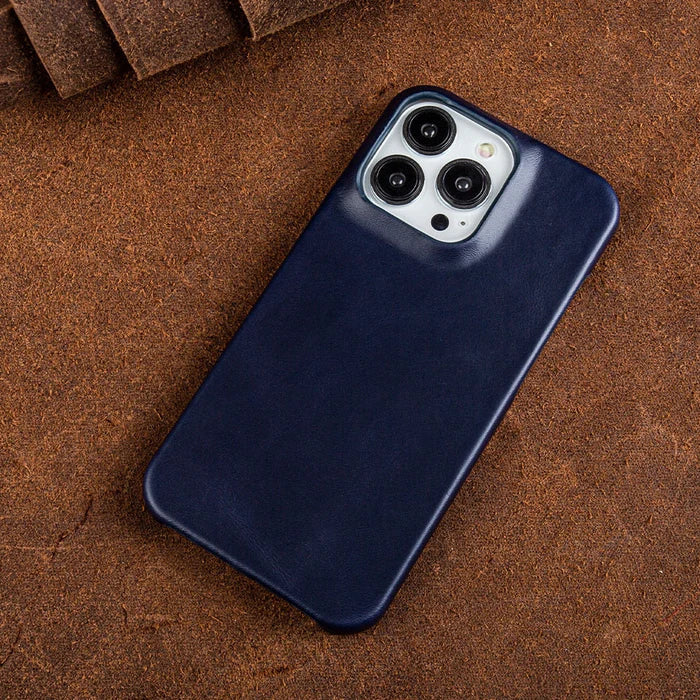 Oil Wax Genuine Leather Apple iPhone Case