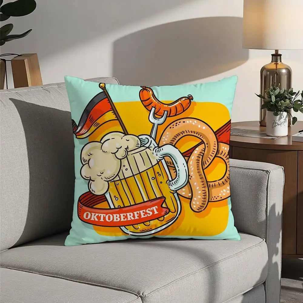 Oktoberfest Cushion Printing | Decorative Plush Cushion