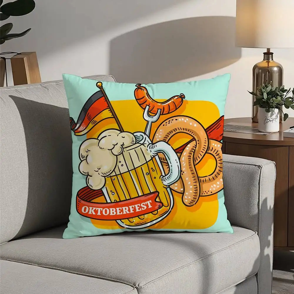 Oktoberfest Cushion Printing | Decorative Plush Cushion