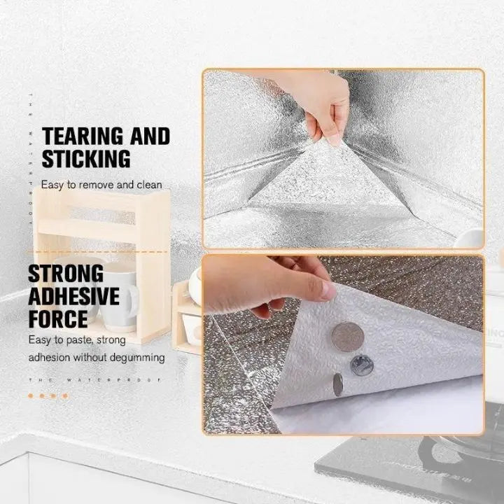 Oil-resistant kitchen foil – Self-adhesive, heat & waterproof