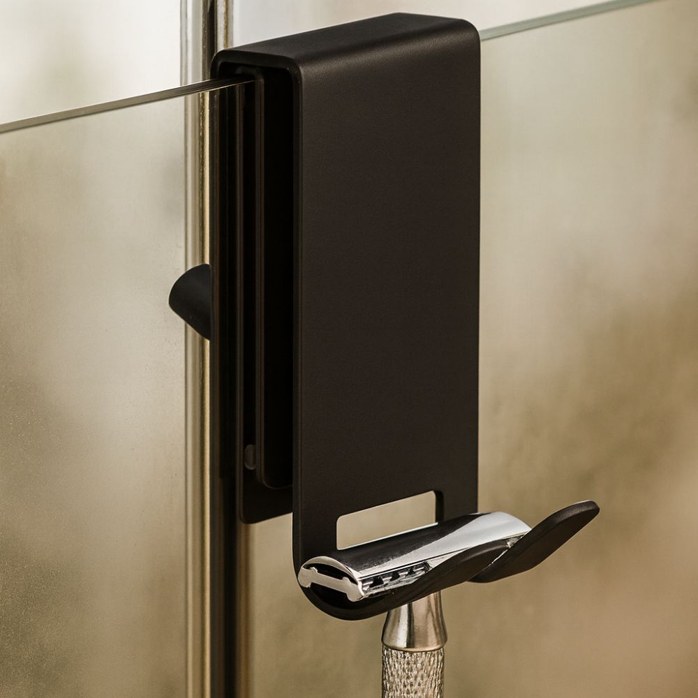 On Glass Stainless Shower Door Hooks