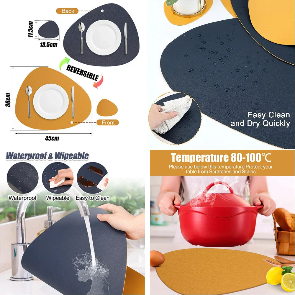 Irregular Placemat Leather