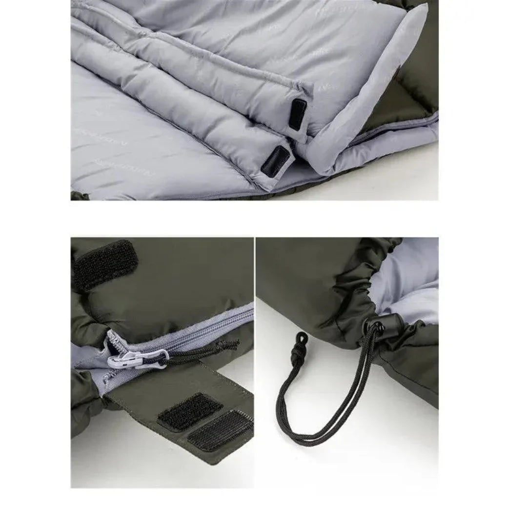 Insulated sleeping bag for camping – Ultralight outdoor sleeping bag for cold nights