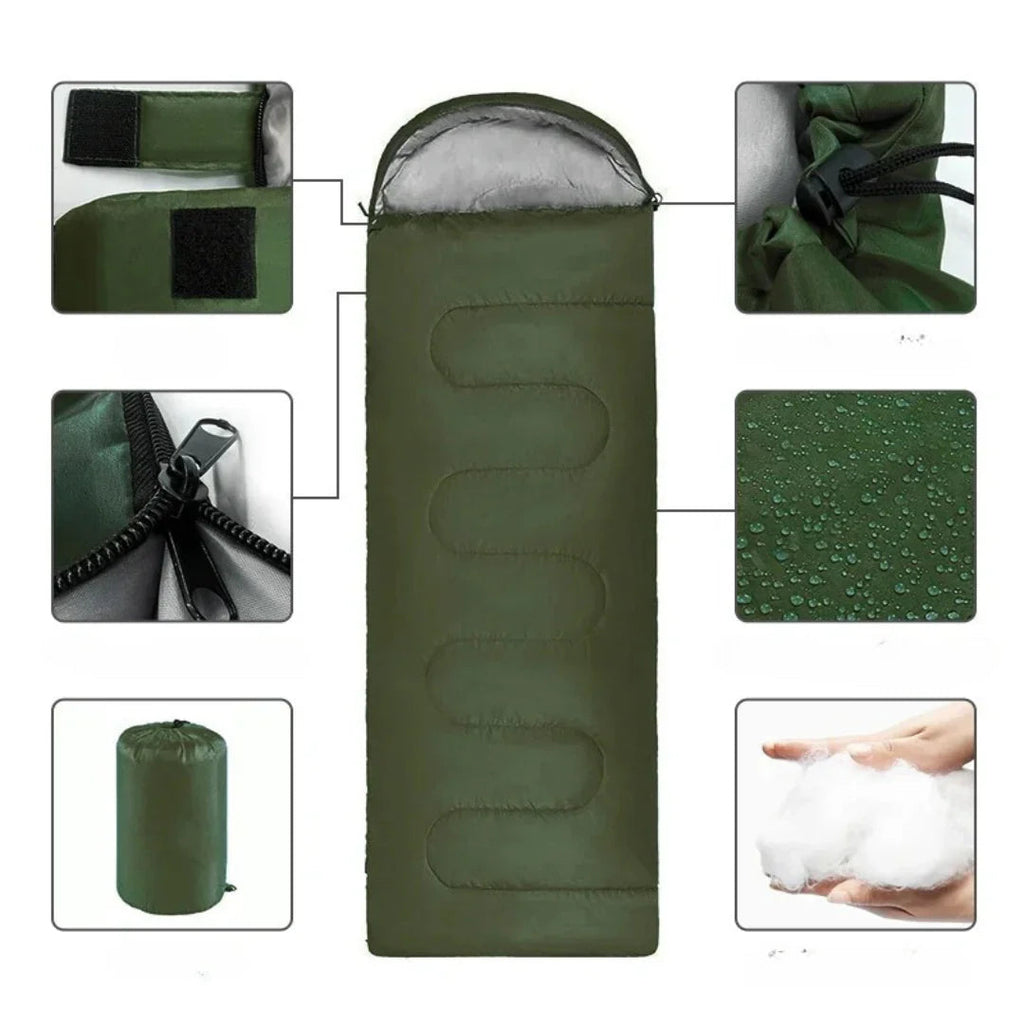 Insulated camping sleeping bag for outdoor adventures