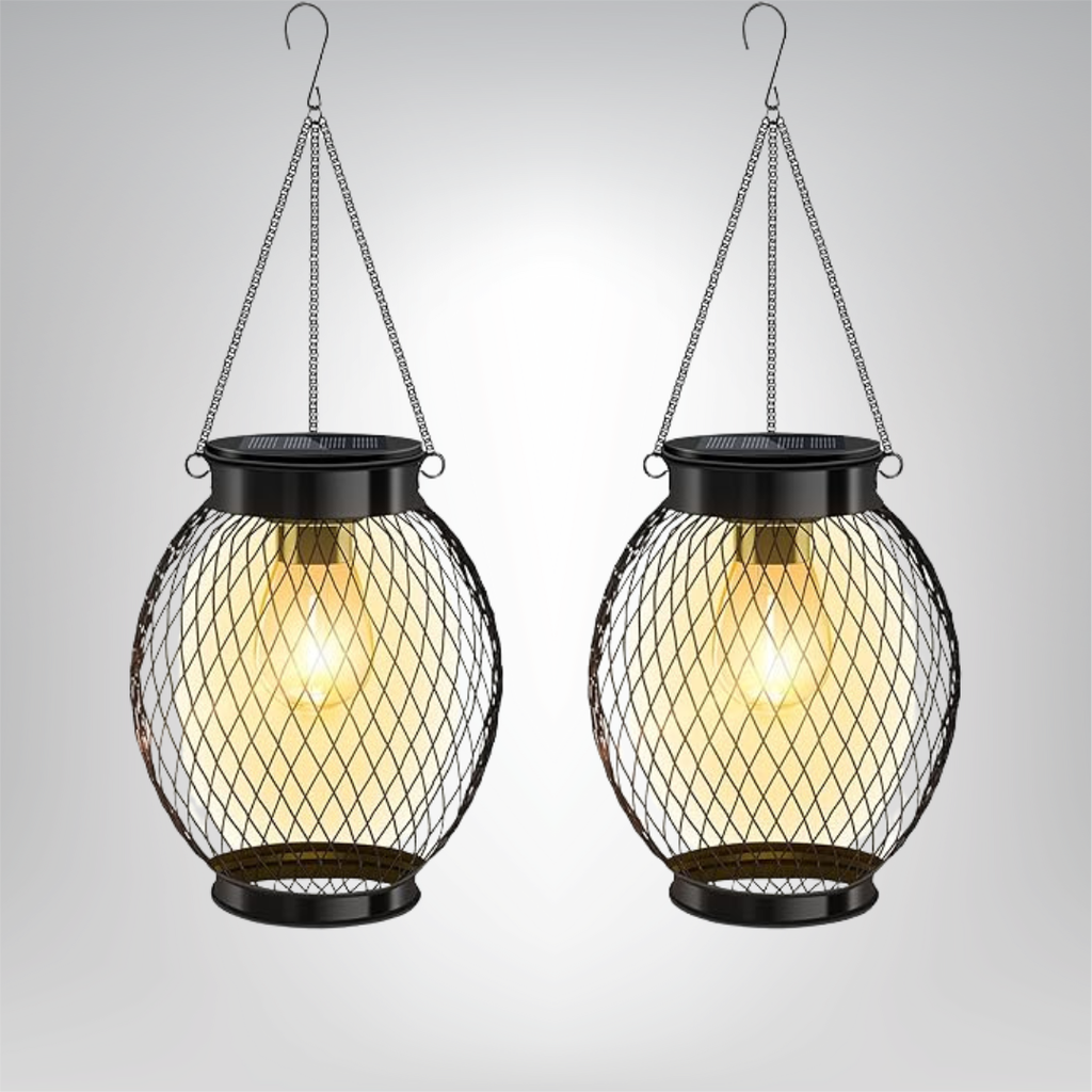 Sunny Garden Solar Lantern – Waterproof LED Outdoor Light with Auto Sensor