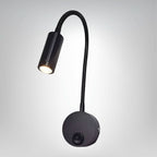 Wireless LED Wall Light with Flexible Arm in Black