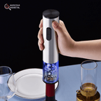 4-in-1 electric wine opener - corkscrew with pourer, foil cutter & vacuum stopper for effortless wine enjoyment