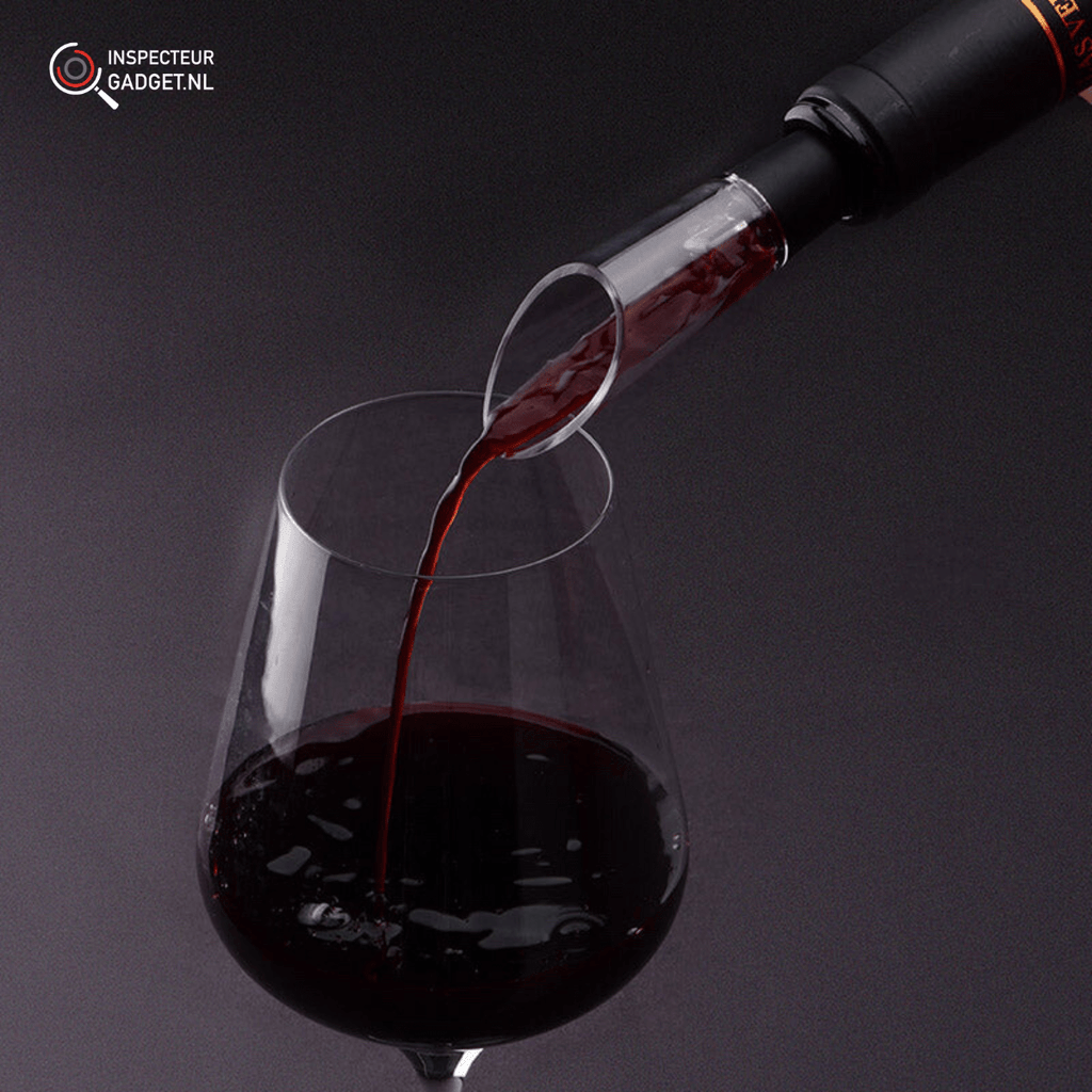 4-in-1 electric wine opener - corkscrew with pourer, foil cutter & vacuum stopper for effortless wine enjoyment