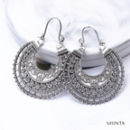 Elegant Tibetan Filigree Earrings made of High-Quality Real Silver!