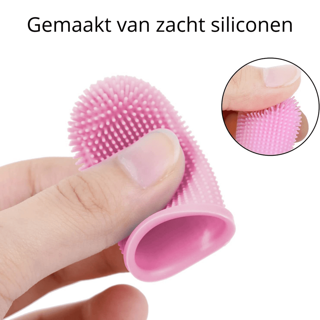 360° silicone finger toothbrush for safe dental care for dogs