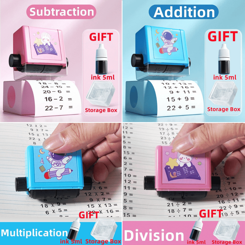 Mathematics learning stamp for children