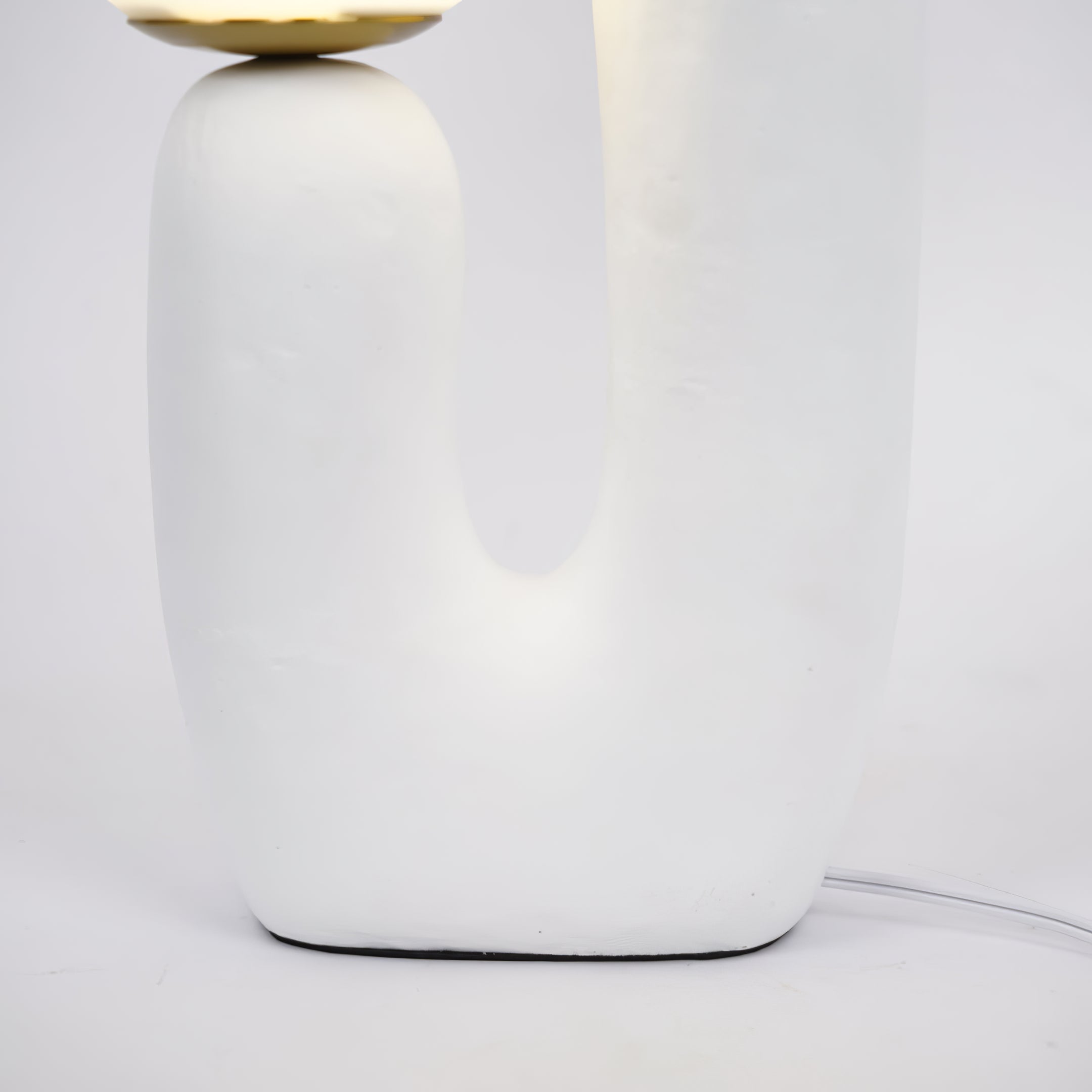 Contemporary Style Table Lamp with Natural Accent