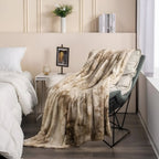 Soft Velour Winter Blanket – Warm Coral Fleece Blanket in Batik Style