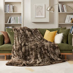 Soft Velour Winter Blanket – Warm Coral Fleece Blanket in Batik Style