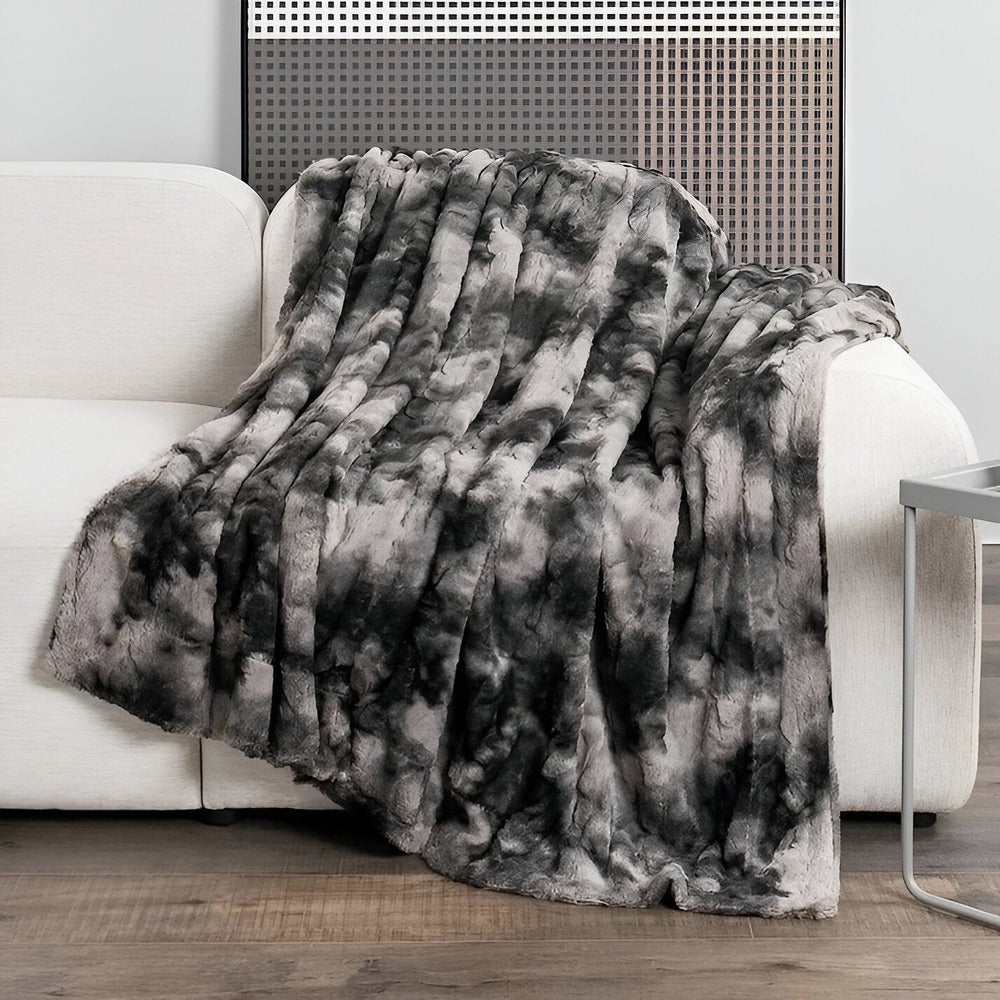 Soft Velour Winter Blanket – Warm Coral Fleece Blanket in Batik Style