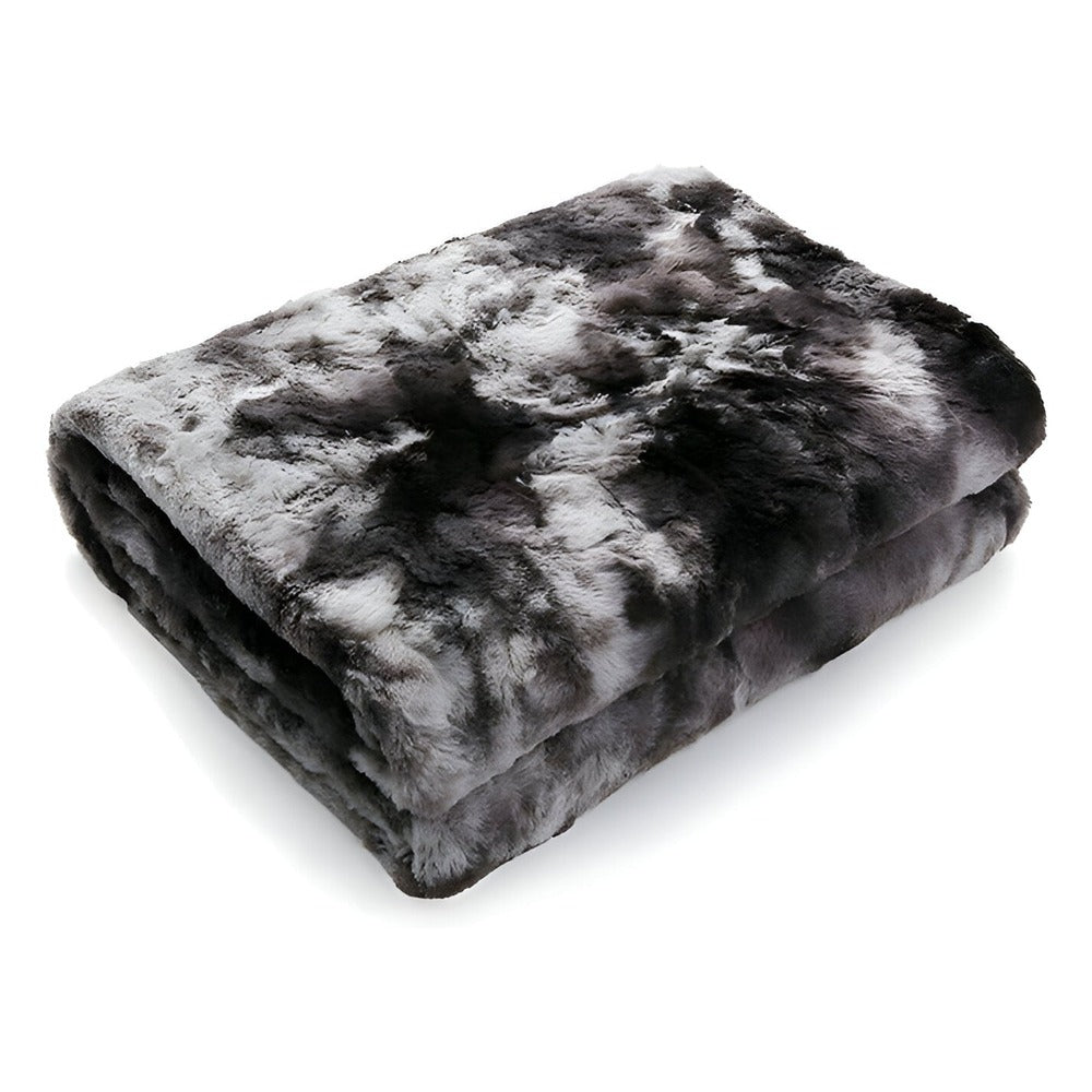 Soft Velour Winter Blanket – Warm Coral Fleece Blanket in Batik Style